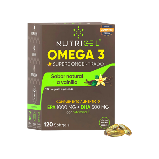 Omega 3 Superconcentrado Blíster Vainilla Nutricel 120 perlas