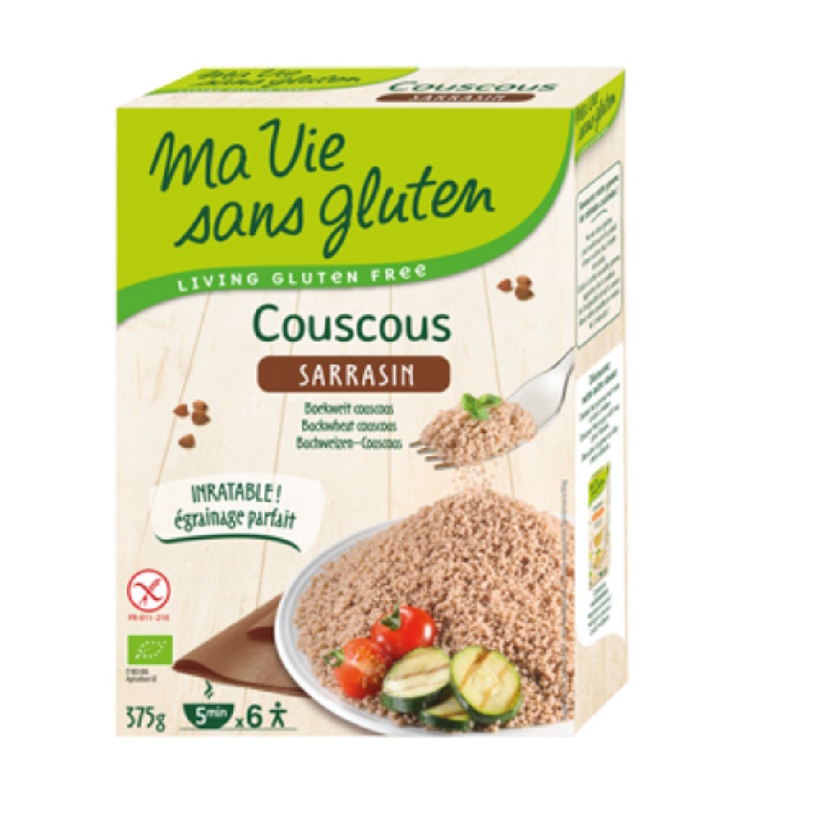 Cuscuz de trigo sarraceno sem glúten Ma Vie Sans Gluten 375 g