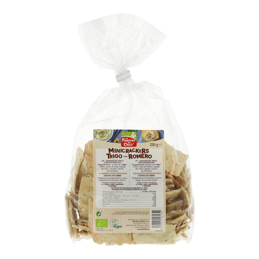 Mini Bolachas de Trigo com Alecrim La Finestra Sul Cielo 250 g