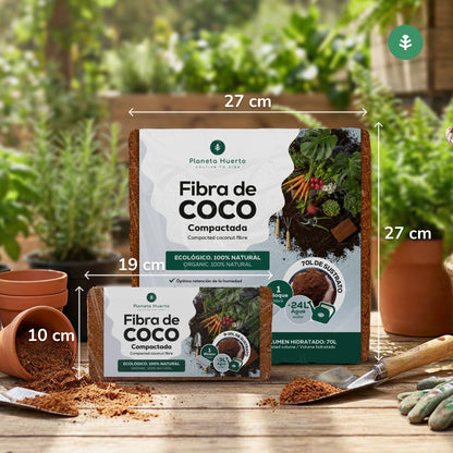 Substrato de Fibra de Coco Planeta Huerto 27 Litros 