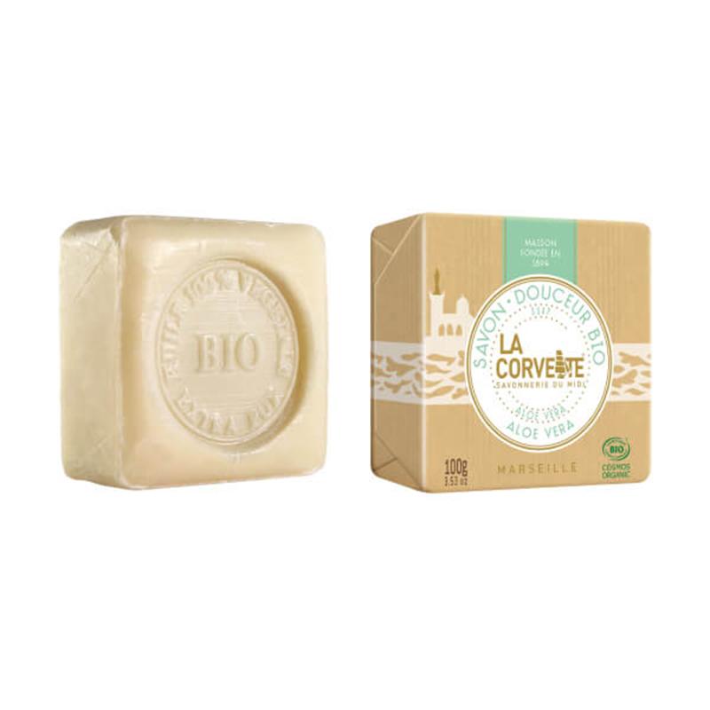Jabón natural en pastilla Aloe vera La Corvette 100 g