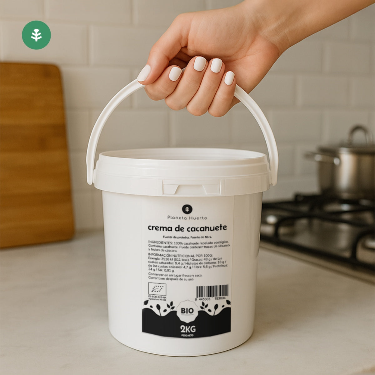 Manteiga de amendoim biológica Planeta Huerto 2kg