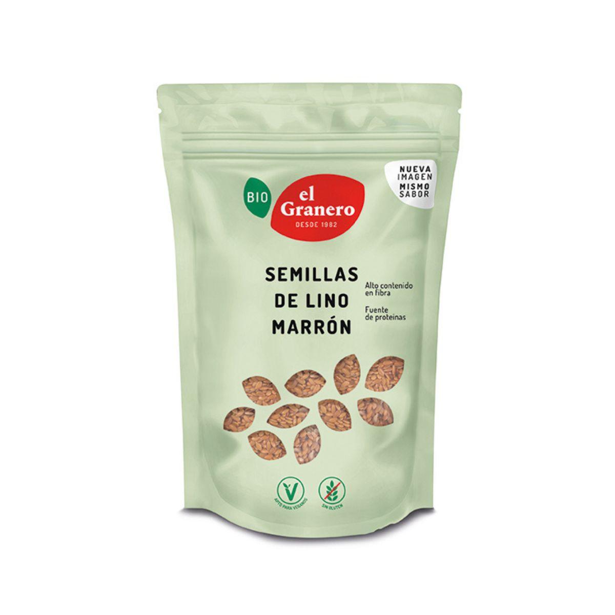 Sementes de Linho Castanho Biológicas El Granero 400 g