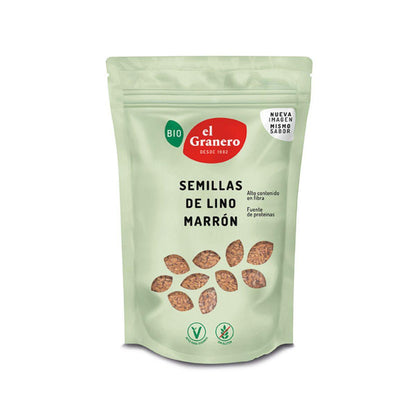 Sementes de Linho Castanho Biológicas El Granero 400 g