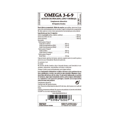 Ómega 3 6 9 Solgar 60 Cápsulas