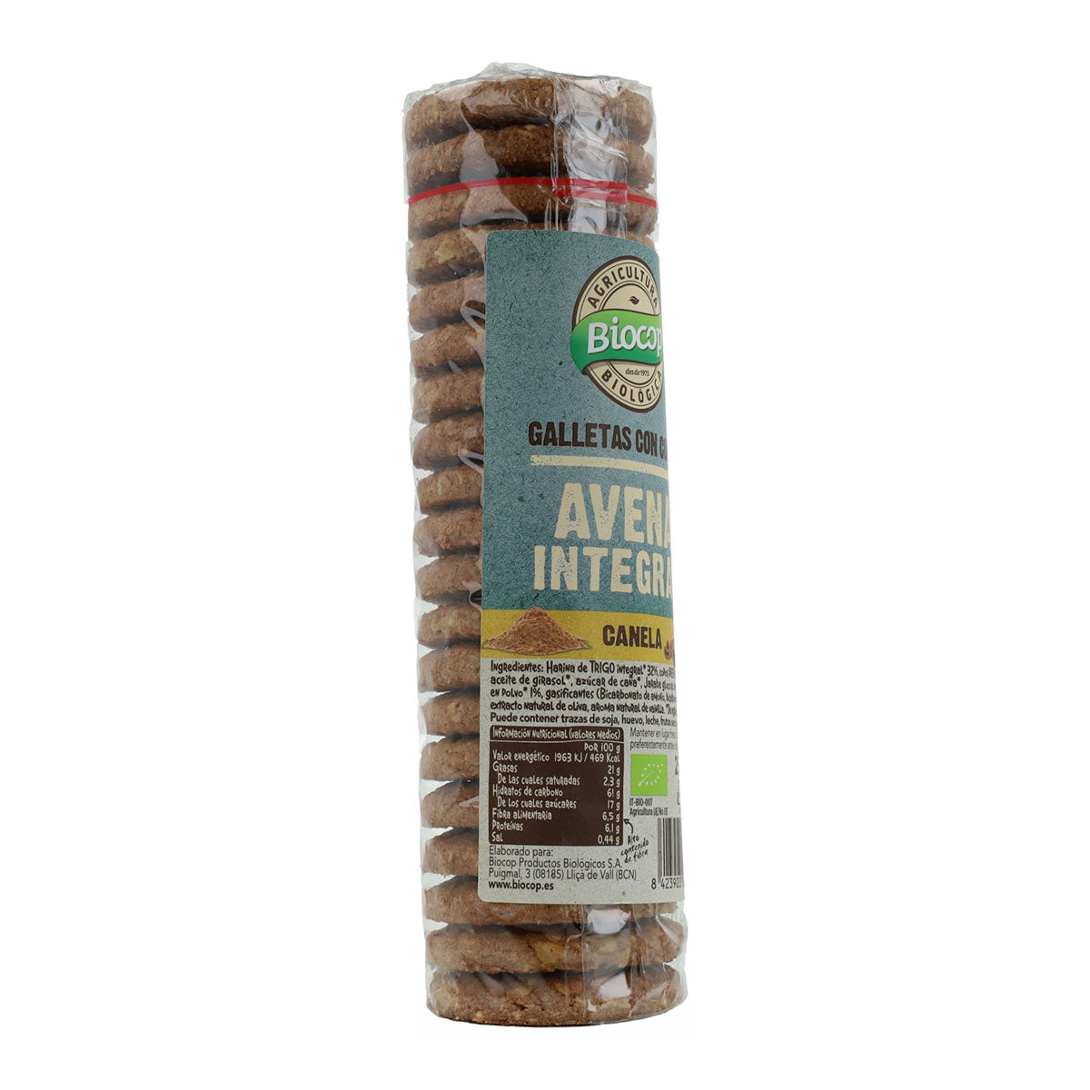 Biscoitos de aveia integral e canela Biocop 250 g