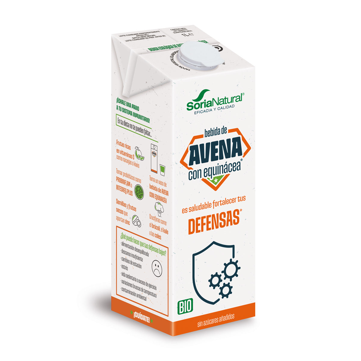 Bebida de aveia biológica com equinácea, Soria Natural, 1 L