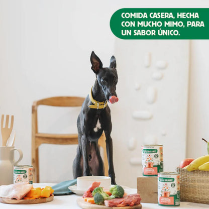 Lata cheia de Ensopado de Pescador Wild Balance com Salmão e Carne de Porco para Cães 400 g