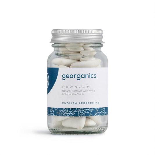 Goma de mascar natural de menta Georganics 30 unidades