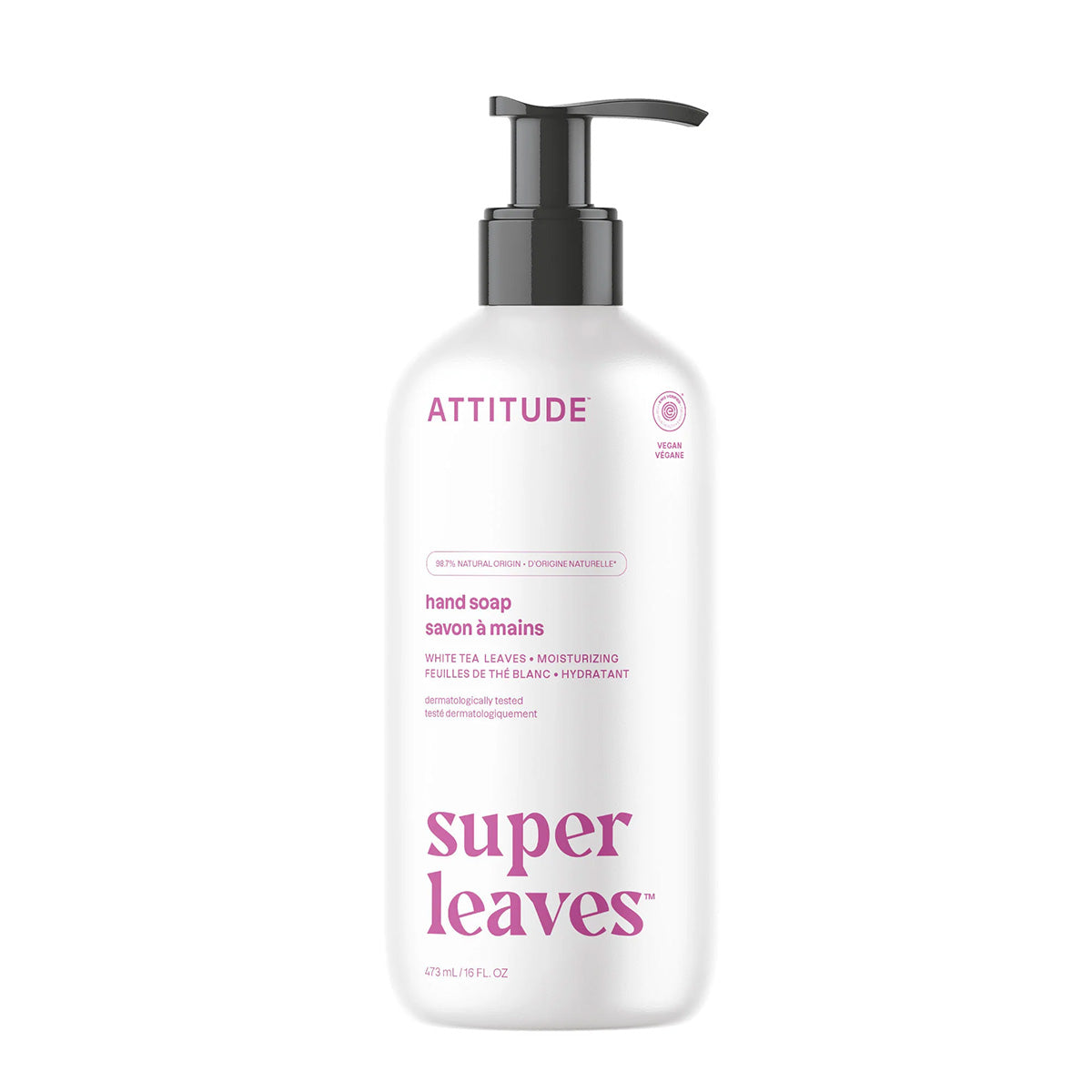 Sabonete líquido para mãos Super Leaves White Tea Leaves Attitude 473 ml