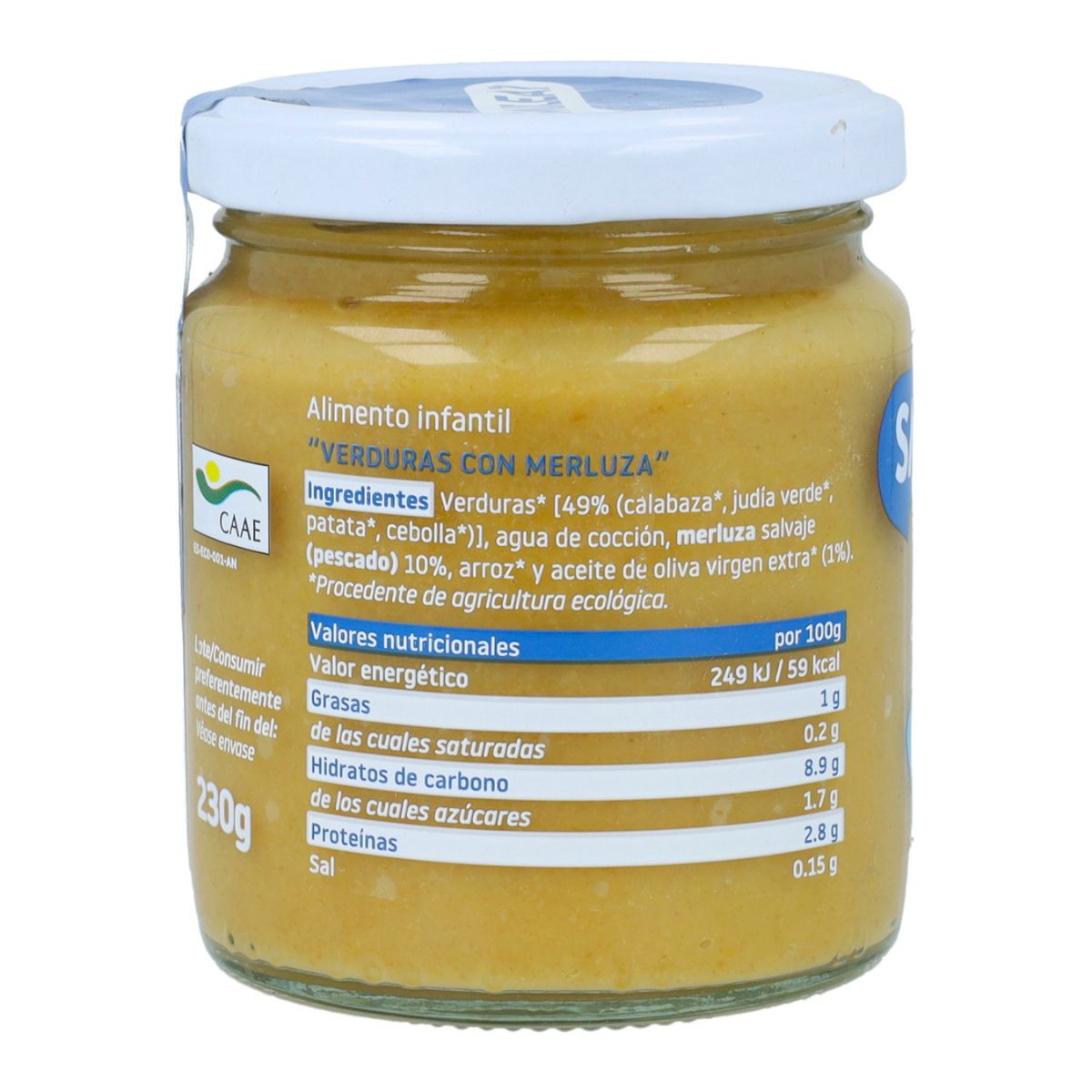 Smileat Pote de Legumes Biológicos com Pescada +6 meses 230g