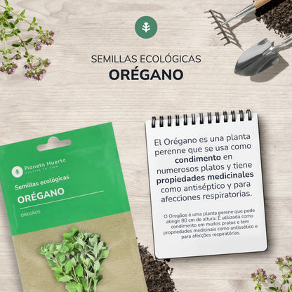 Sementes de orégãos biológicos da Planeta Huerto