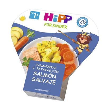 Embalagem x 2 Cenouras e batatas com salmão selvagem Bio HIPP 250 g 