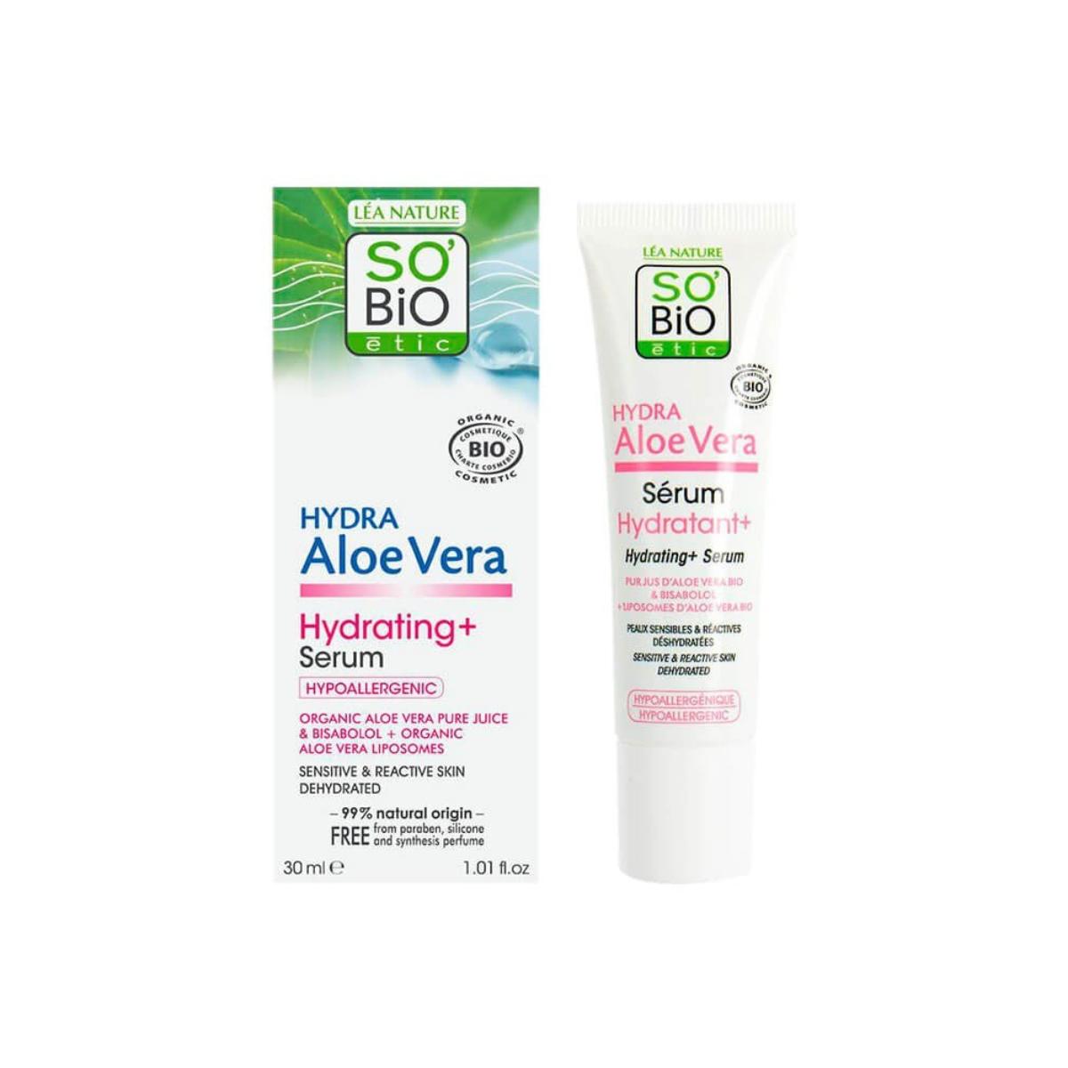 Bisabolol e aloé vera BIO sérum hidratante So'Bio étic 30 ml