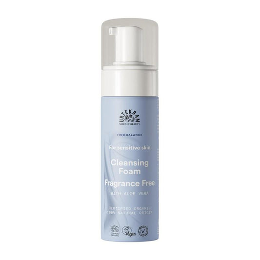 Espuma de limpeza facial sem perfume Urtekram 150 ml