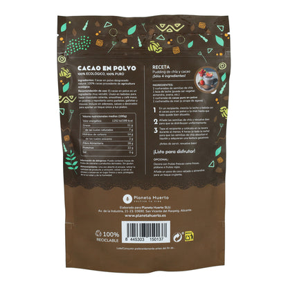 Cacau em Pó Biológico Planeta Huerto 250 g