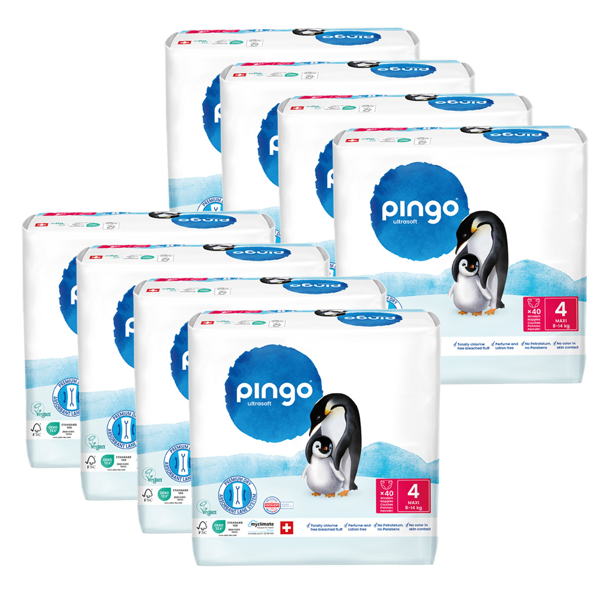 Pack Poupança Fraldas T4 (7-18kg) Pingo 320 Unidades
