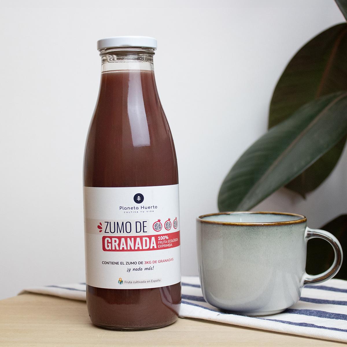 Pack 6x Zumo de Granada 100% fruta exprimida Eco Planeta Huerto 750ml