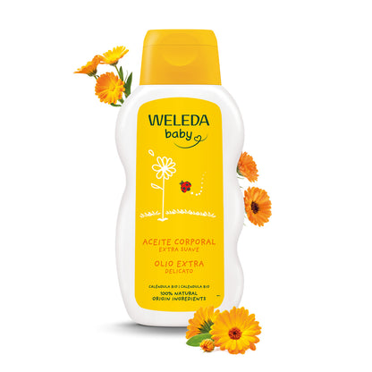 Óleo Corporal de Calêndula Weleda Baby, 200ml