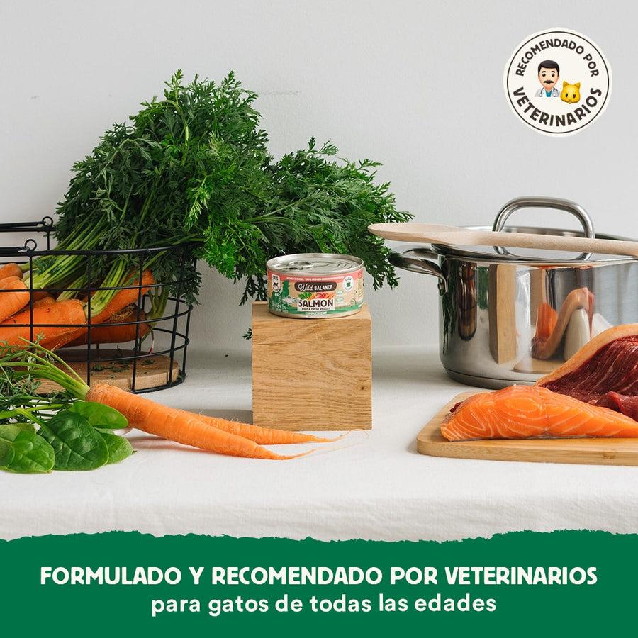 Wild Balance Salmão e Carne Barf Lata para Gatos 120g