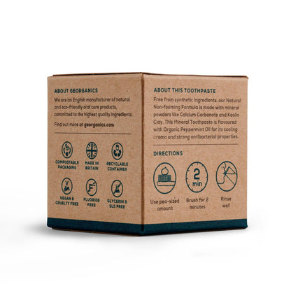 Pasta de dentes com óleo de coco e menta Georganics 60 ml