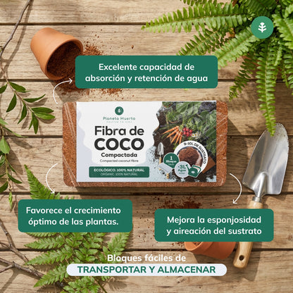 Substrato de Fibra de Coco Planeta Huerto 27 Litros 