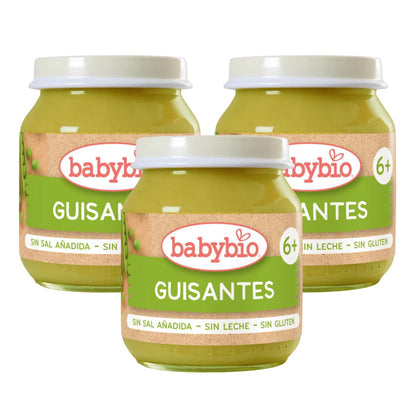 Embalagem de 3 Purés de Ervilha Babybio 130 g