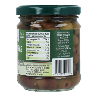 Azeitonas pretas sem caroço Bio Organica Itália 190 gr