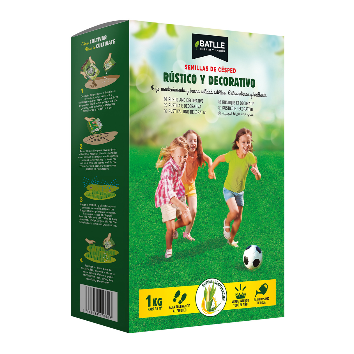 Sementes de relva rústica e decorativa Batlle 1 kg