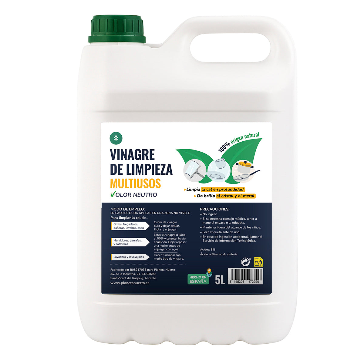 Vinagre de Limpeza Branco Planeta Huerto 5L