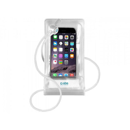 Capa à prova de água para smartphones finos até 6,5 polegadas, SBS transparente