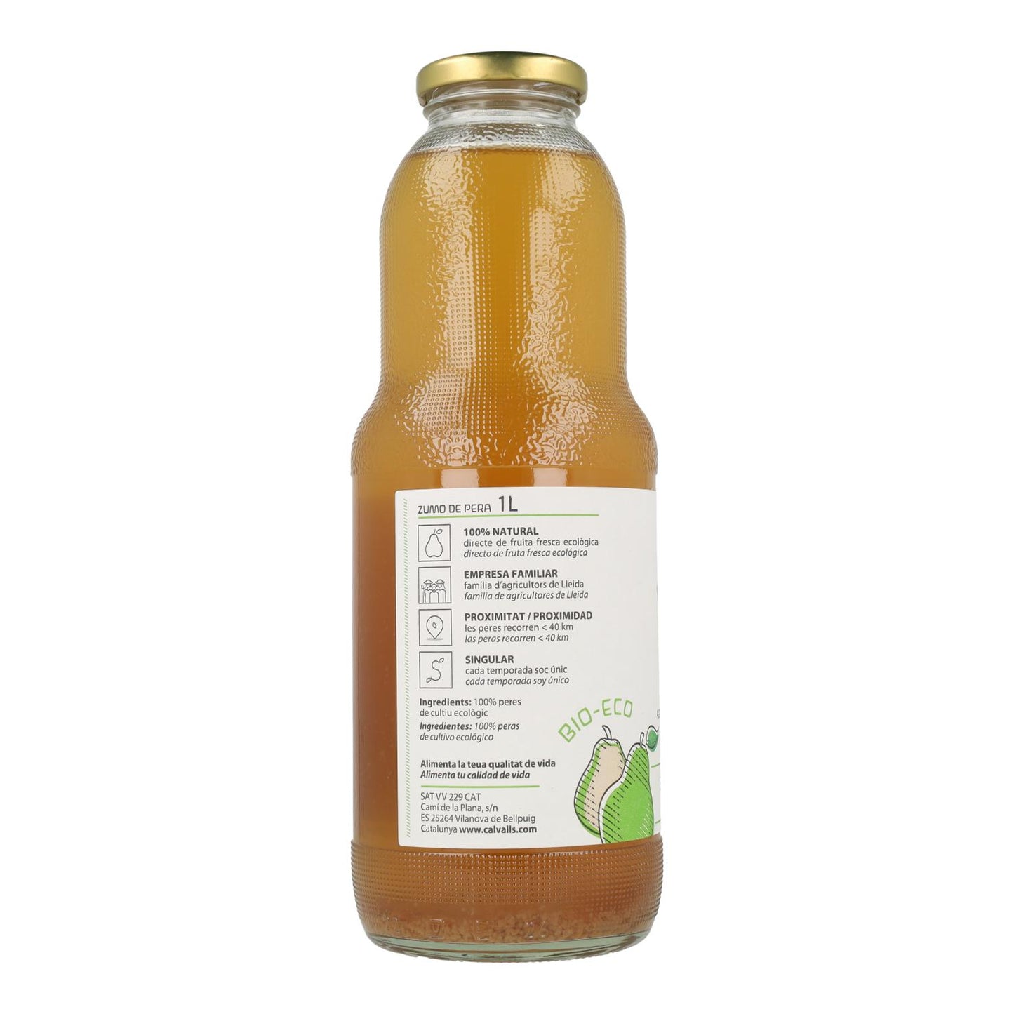 Sumo de Pêra Orgânico Cal Valls 200 ml