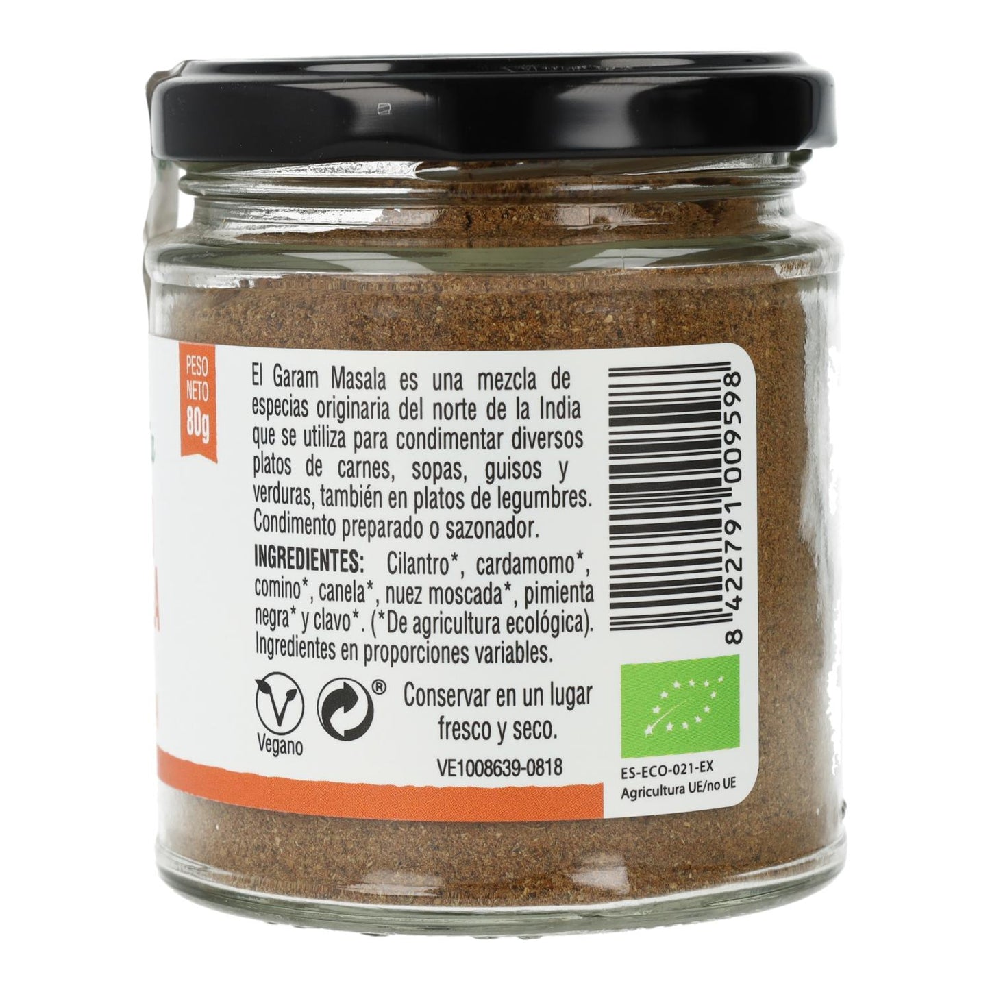 Garam Masala Pó Bio Vegetal 80g