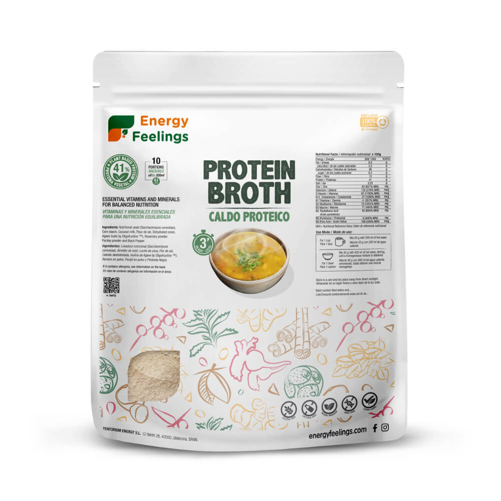 Caldo de proteína vegan Magic Broth Energy feelings