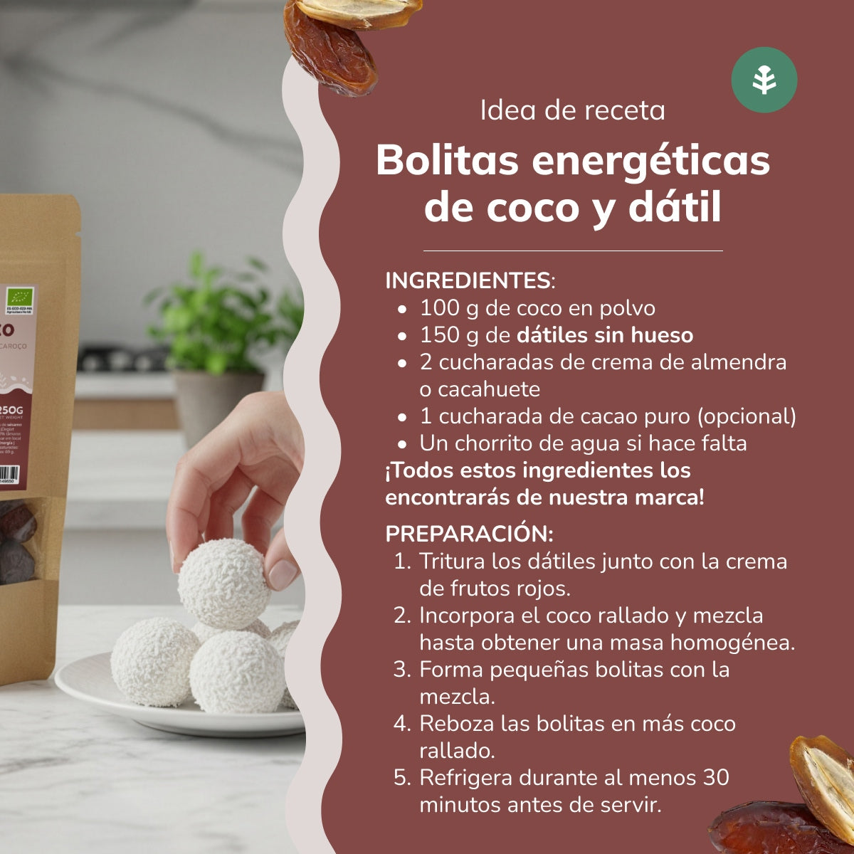 Tâmaras sem caroço biológicas Planeta Huerto 250 g