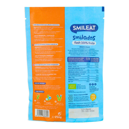 SMILADO Gelado Flash Orgânico de Damasco e Banana, 100% Fruta para Crianças SMILEAT