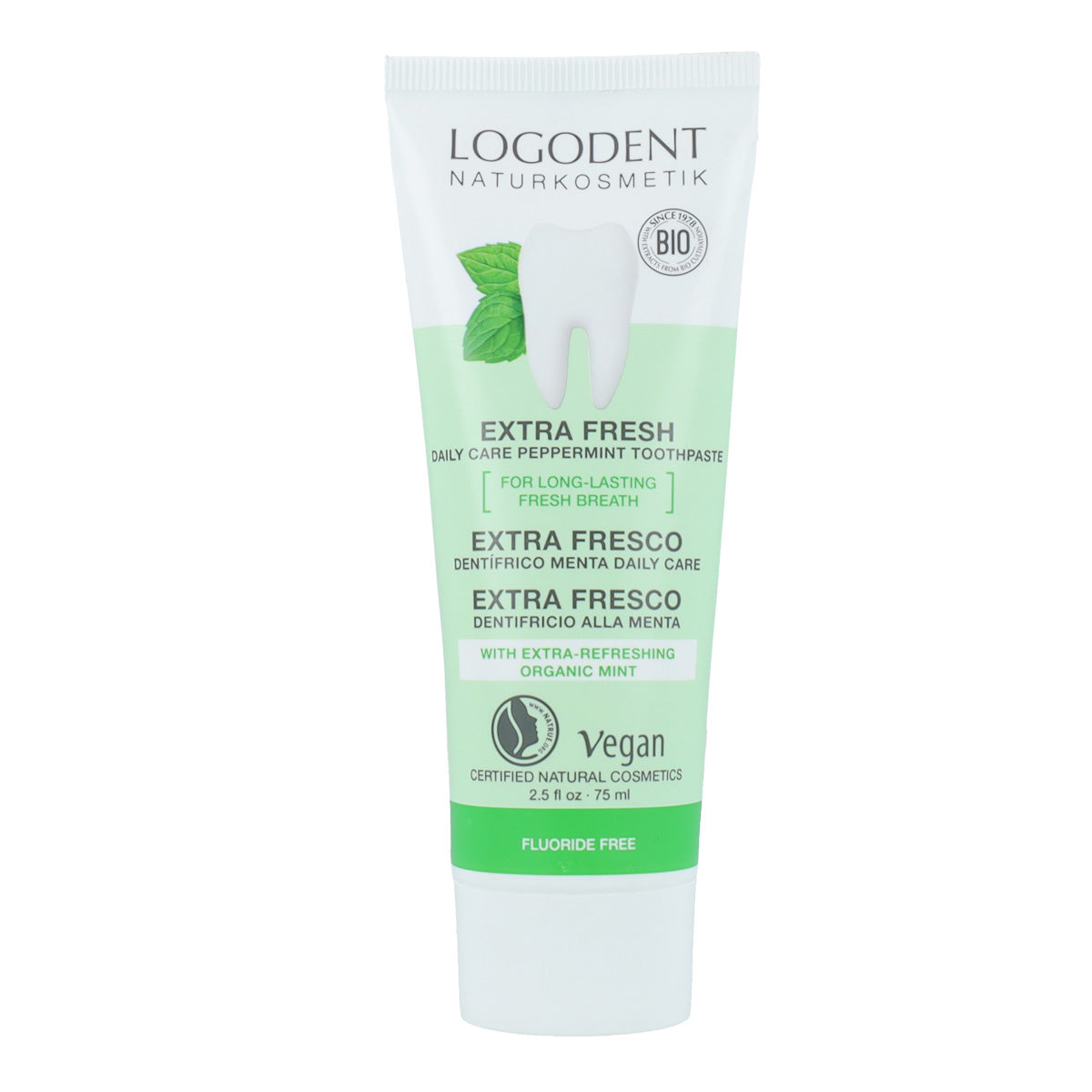 Pasta de dentes de menta Logona Bio Daily Care 75 ml