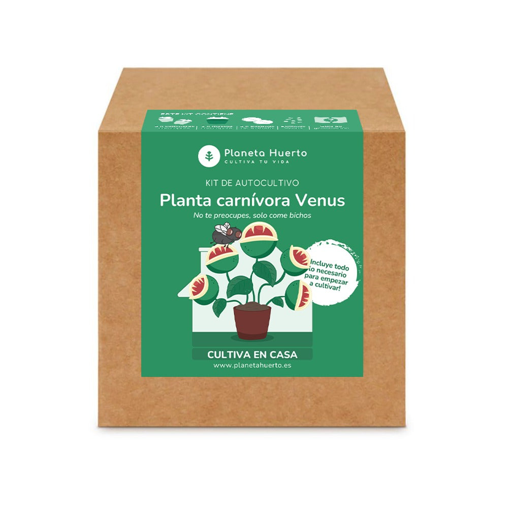 Kit de autocultivo para planta carnívora de dioneia Planeta Huerto