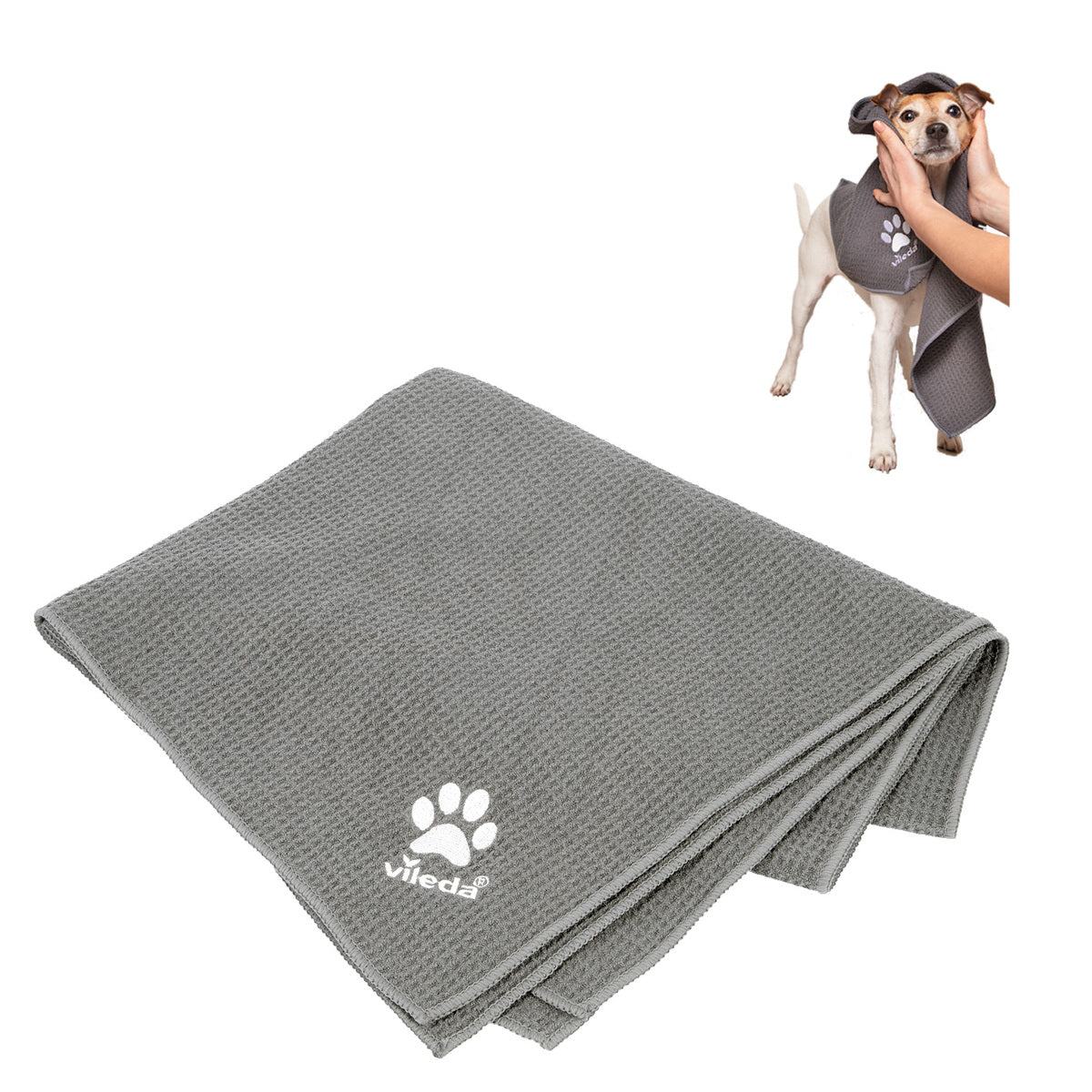 Toalla MF Pet Pro XL, 65 cm x 100 cm, Vileda Gris