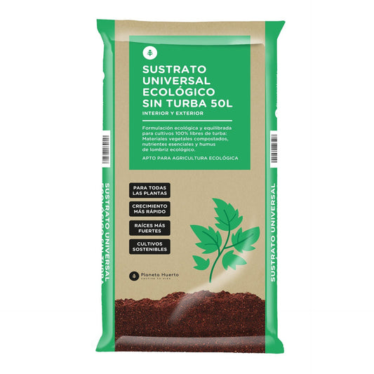 Substrato Universal Sem Turfa ECO Planeta Huerto 50 L