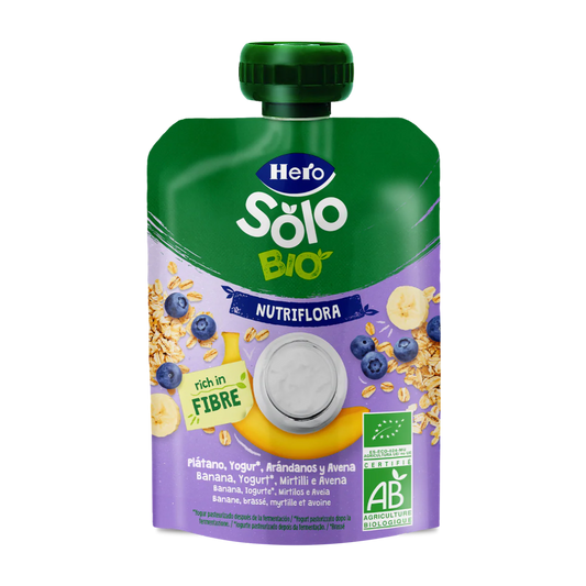 Nutri Flora Sabor Banana, Mirtilo, Iogurte e Aveia Saquetas 100g Hero Solo