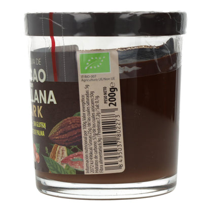 Creme de Cacau Escuro Vegan Biológico Sol Natural com Avelãs 200g