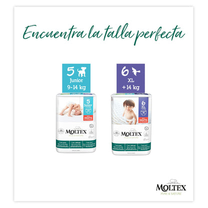 Calças Moltex Pure &amp; Nature T5 (9-14 kg), 20 unidades