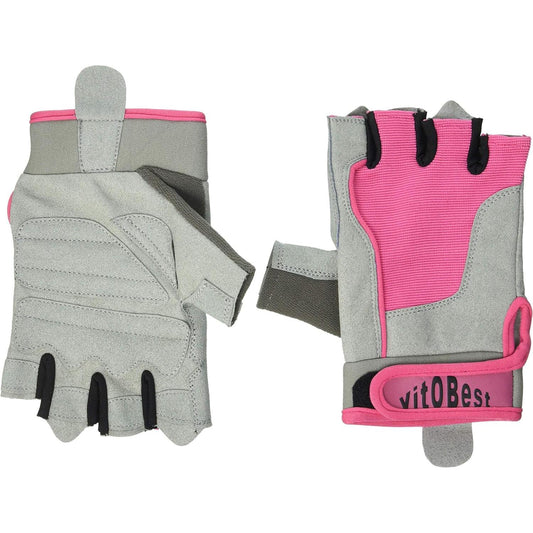 Luvas de malha rosa Pink Line M Vit.O.Best