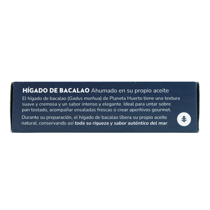 Hígado de bacalao MSC en su propio aceite pesca sostenible Planeta Huerto 120 g