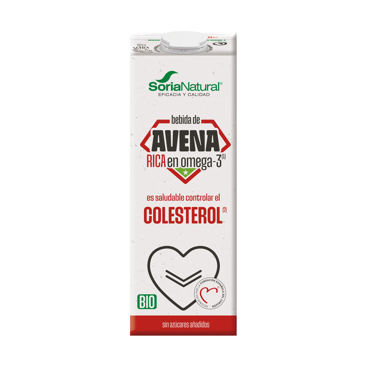 Bebida de Aveia Biológica rica em Ómega 3, Soria Natural, 1L