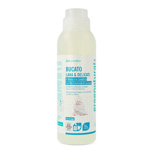 Detergente de Alfazema Greenatural para lã e lavagem delicada na máquina de lavar ou à mão 1 litro