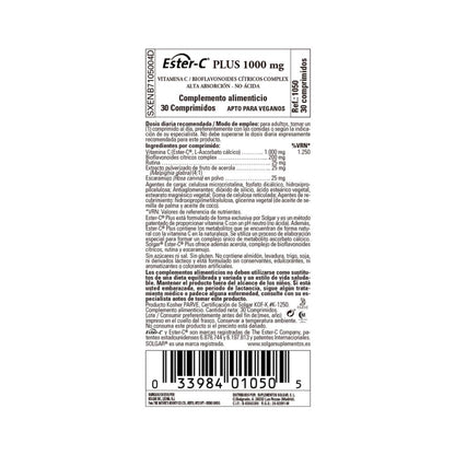 Ester C mais vitamina C, 30 comprimidos de 1000 mg