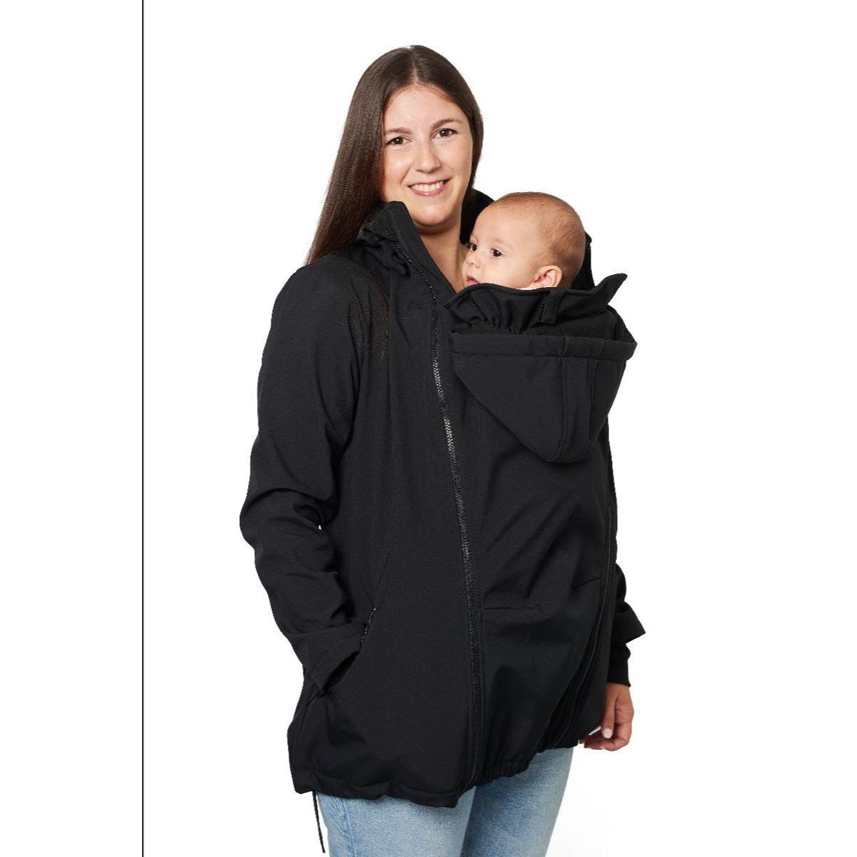 Momawo 4 em 1 Baby Carrier Coat Preto Kangura Tamanho XL