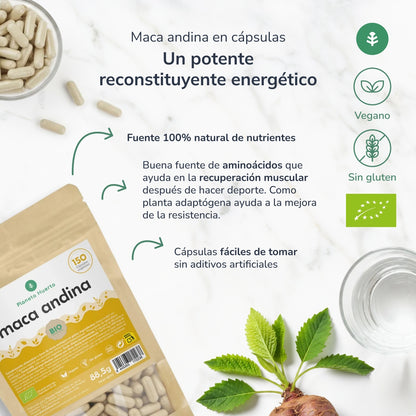 Organic Maca Planeta Huerto 150 cápsulas